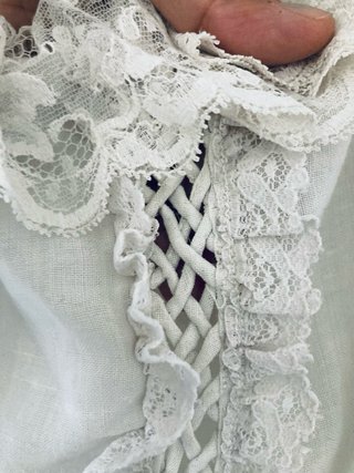 Vestido blanco hecho a mano Talla S