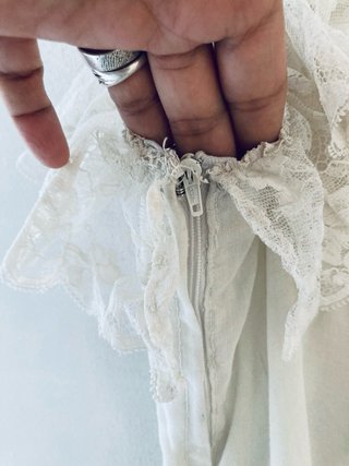 Vestido blanco hecho a mano Talla S