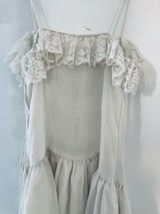 Vestido blanco hecho a mano Talla S