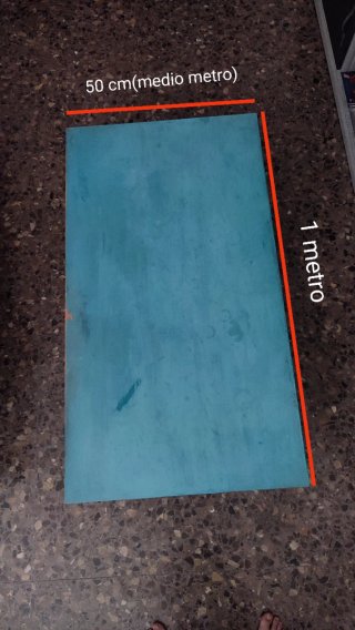 Mesita de salón azul 50cm x 1m