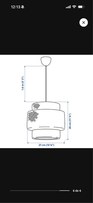 Lámparas IKEA SINNERLIG bambú + bombilla cálida