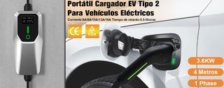 Cargador Coche EV Tipo 2 3.6KW 16A LED