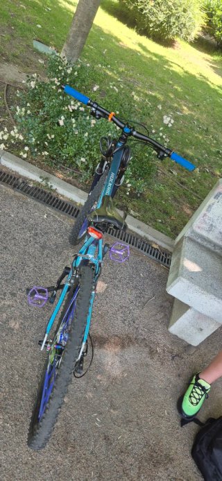 Bicicleta Rockrider Vinilada Azul