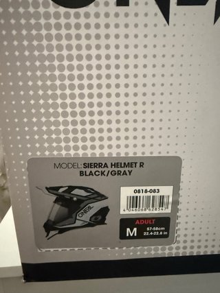 Casco Moto Oneal Sierra R Grey/Black talla M