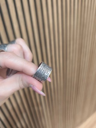 Anillo Padre Nuestro Cruz Plata