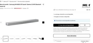 Barra de Sonido Samsung HW-MS651/ZF Gris/Plata