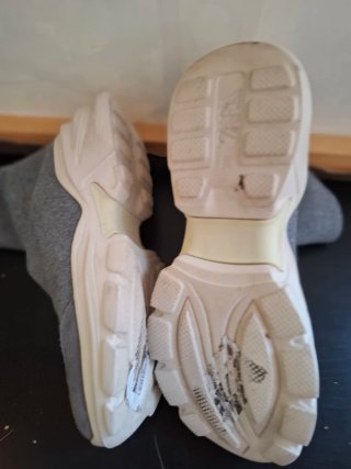 Botas grises de tela