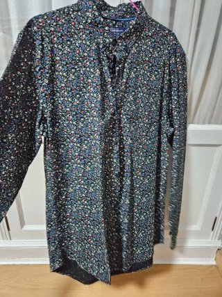 Camisa floral hombre negra multicolor