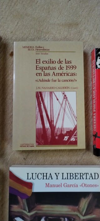 Lote 5 libros exilio, República española...