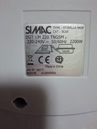 Ferro da stiro con caldaia Simac Stirella