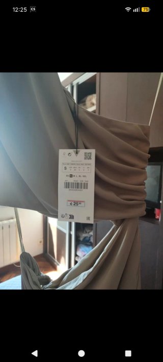 Vestido Zara Beige Asimétrico