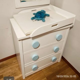 Armario infantil + cuna+cama+cambiador+organizador