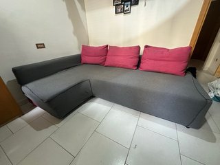 Divano letto con baule e fodera