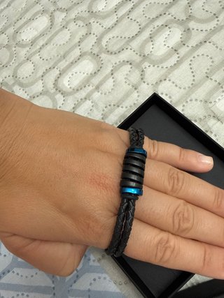 Pulsera Lotus Hombre Negra y Azul