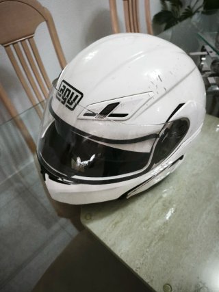 Casco Modular AGV Blanco Talla XL