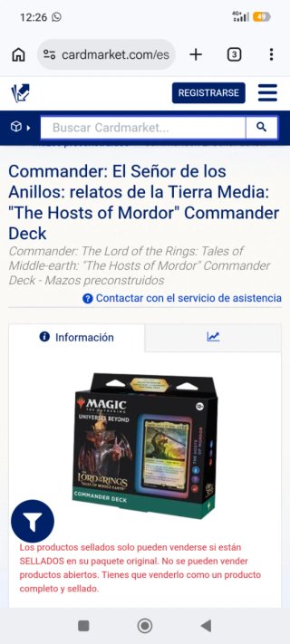 El Señor de los Anillos Mordor commander