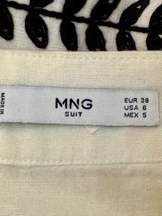 Falda mini MNG Suit (MANGO)  Lino Bordada T. 38
