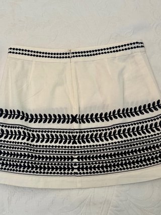 Falda mini MNG Suit (MANGO)  Lino Bordada T. 38