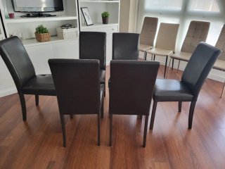 6 Sillas de Salón Negras