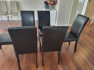 6 Sillas de Salón Negras