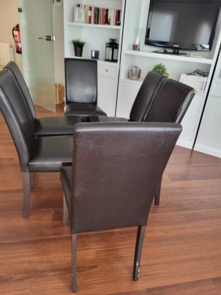6 Sillas de Salón Negras