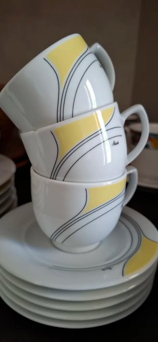 Set 6 Tazze da Caffè/Cappuccino con Piattini