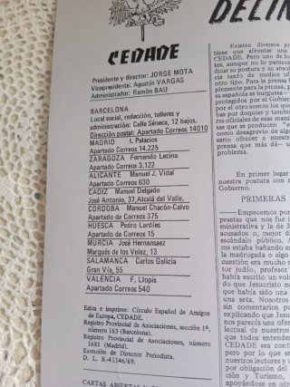 Revista Cedade antigua 1975 .