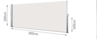 Toldo Retráctil Lateral Gris 160x300 beige VOUNOT