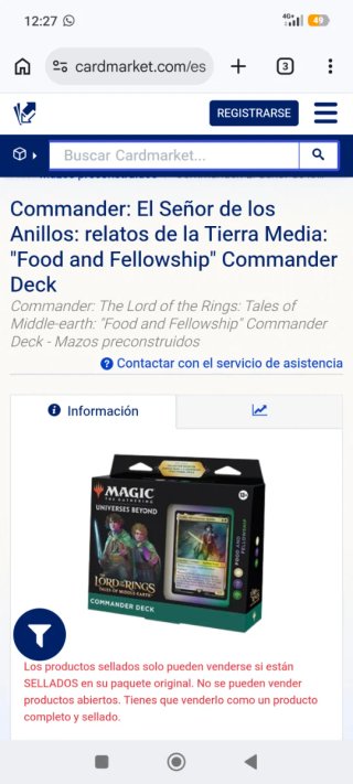 El Señor de los Anillos Food Commander