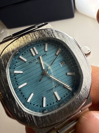 Patek Philippe Reloj Azul y Plateado