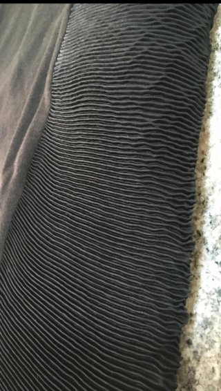 Tubino nero plissettato con rouge Tg XS