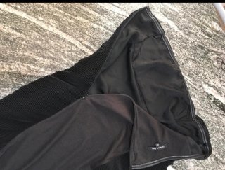 Tubino nero plissettato con rouge Tg XS