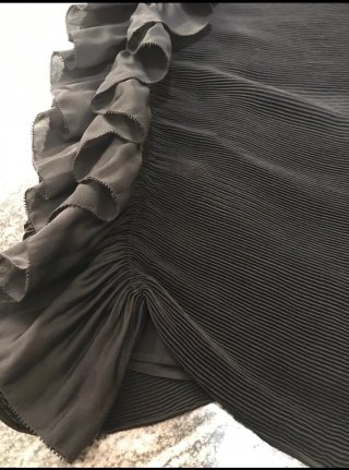 Tubino nero plissettato con rouge Tg XS