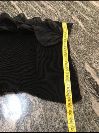 Tubino nero plissettato con rouge Tg XS
