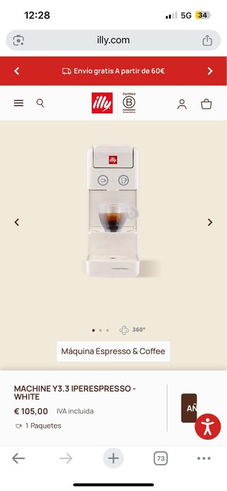 Cafetera Illy iperEspresso Nueva y3.3