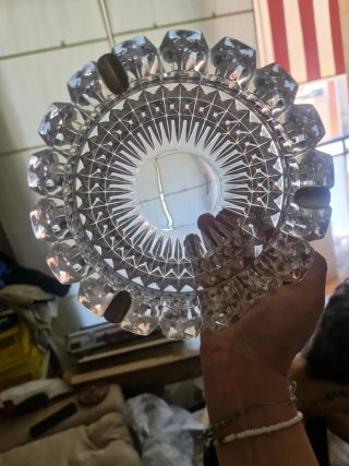 Vintage Showa 20ø Años 60 Cristal Artesanal Pesado