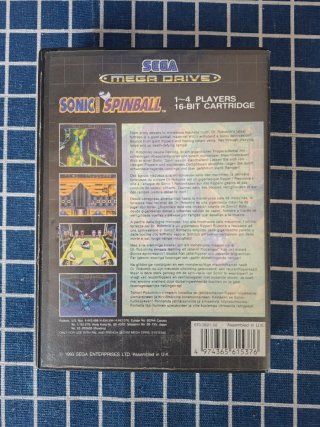 MEGADRIVE SONIC SPINBALL ORIGINAL COMPLETO