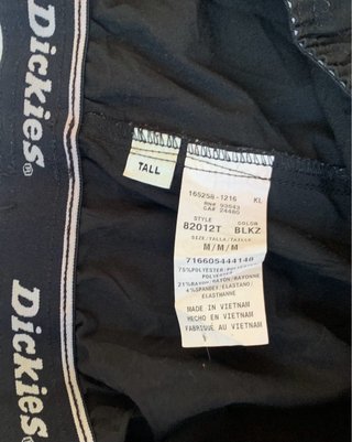 Pantalón Dickies Negro Talla M (Tall)