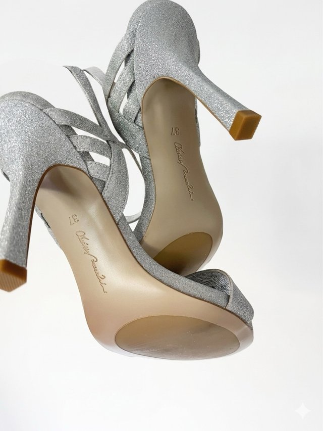 Sandali Luciano Barachini argento glitter