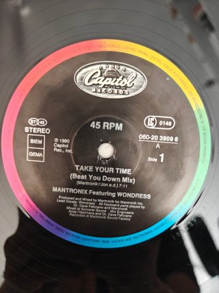 Mantronix – Take Your Time (Remix) - Vinilo 12"