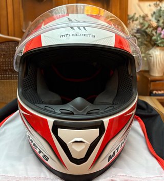 Casco MT Helmets Thunder 3 Effect Rojo/Blanco