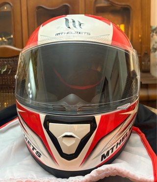 Casco MT Helmets Thunder 3 Effect Rojo/Blanco
