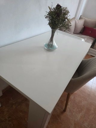 Mesa comedor blanca 120x75 cm seminueva