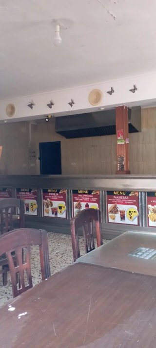 Barra de bar inox en L 5x2m