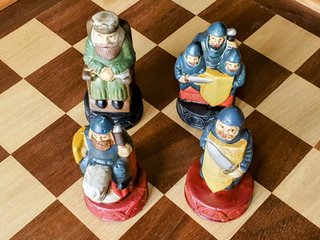 Tabuleiro Xadrez Madeira + 32 Peças