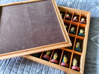 Tabuleiro Xadrez Madeira + 32 Peças