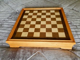 Tabuleiro Xadrez Madeira + 32 Peças
