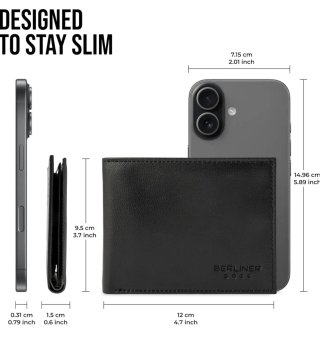 Cartera Berliner Peter Slim RFID Negra