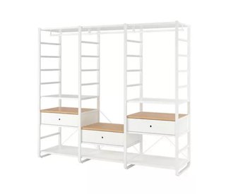 2 cajones Elvarli Ikea Blanco/Bambú