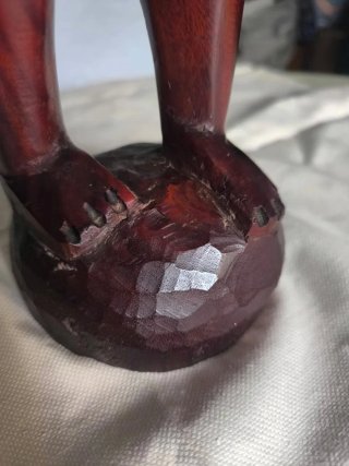 Escultura étnica  Madera "Mujer portadora" (3'1Kg)
